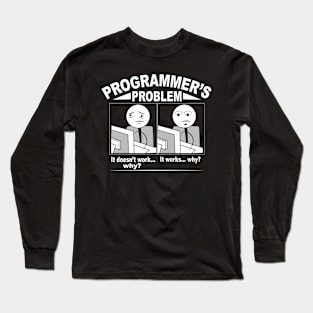 Programmer Problem Cartoon Long Sleeve T-Shirt